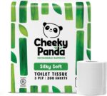 The Cheeky Panda Bamboo Toilet Paper – 9 Rolls of Toilet Paper | Plastic Free Packaging and Sustainable Toilet Tissue | 100% Compostable